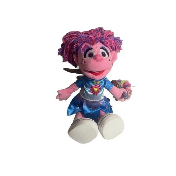 Flower ABBY CADABBY Pink Plush Sesame Street Place 13” Stuffed Toy RARE - Picture 9 of 16